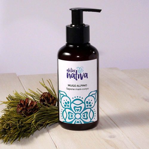 Sapone liquido vegetale mani corpo BIO Mugo Alpino