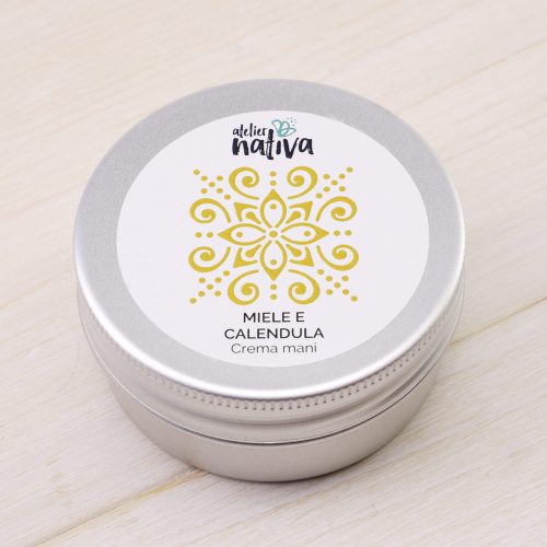 crema mani miele e calendula BIO Atelier Nativa in latta da 50mL