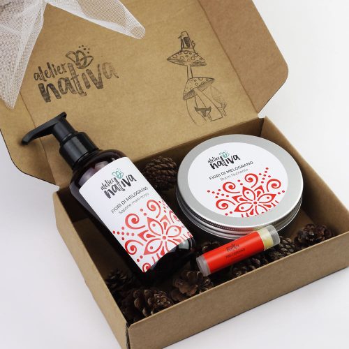 kit melograno con burro corpo sapone liquido burrocacao